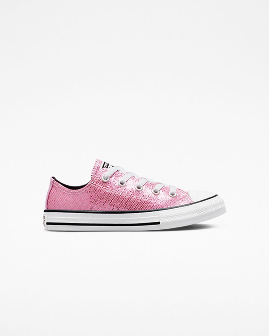 Zapatillas Bajas Converse Chuck Taylor All Star Glitter Niña Rosas Negras | PE 807LP2